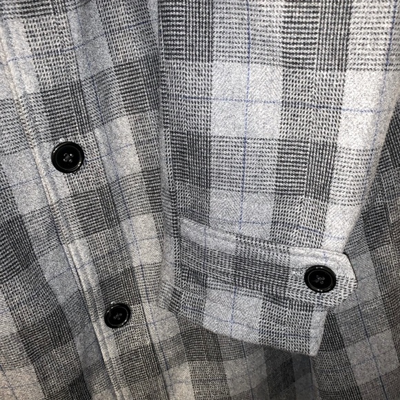 Kingsize 3/4 Gray Plaid Wool Coat 3XL Big and Tall - Picture 7 of 11